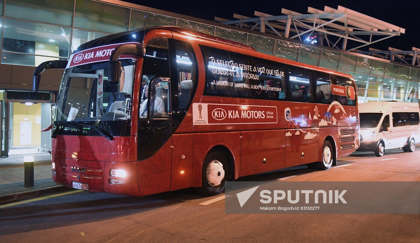 Portuguese national football team arrives at 2017 FIFA Confederations Cup