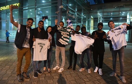 Portuguese national football team arrives at 2017 FIFA Confederations Cup