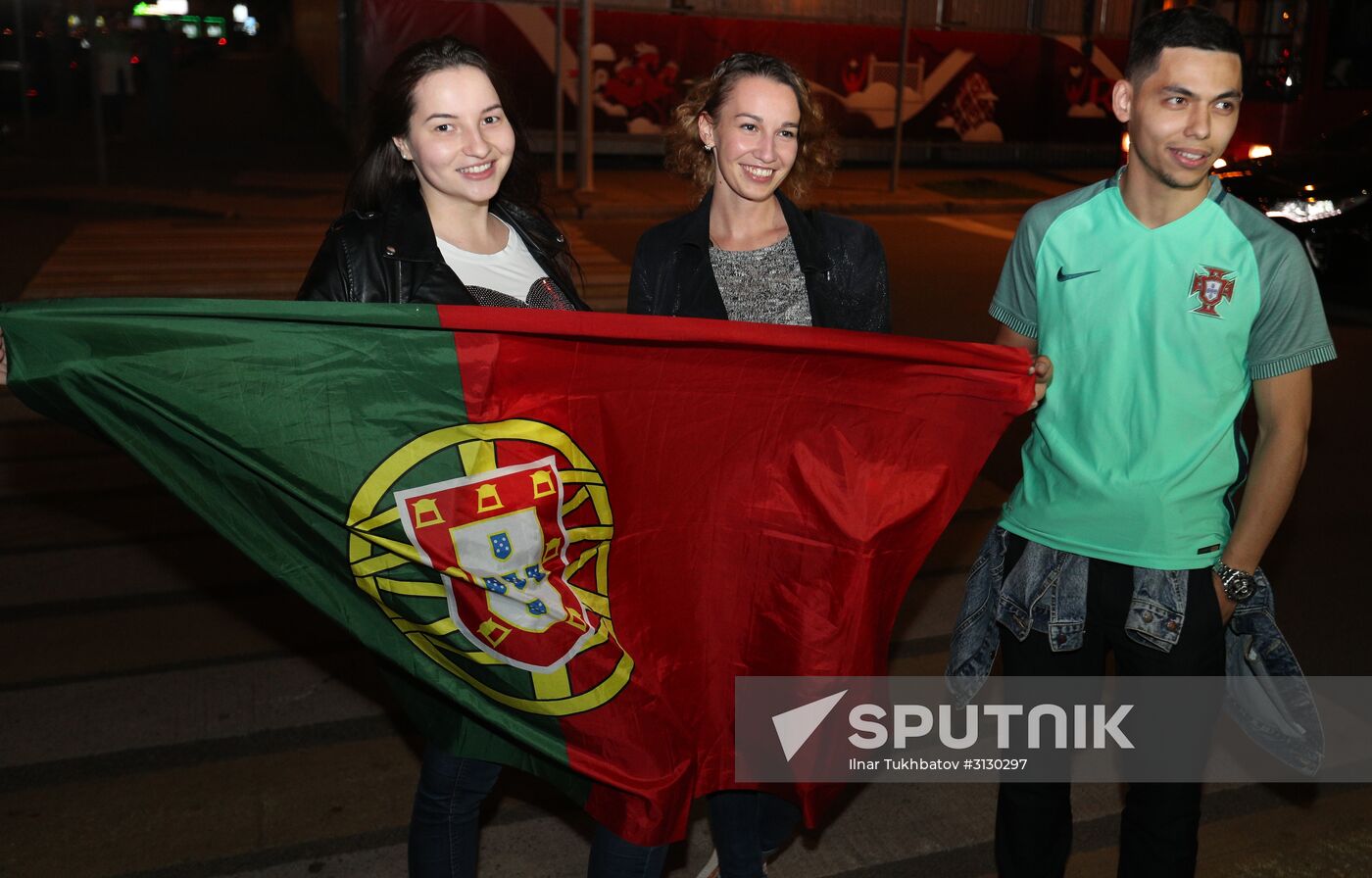 Portuguese national football team arrives at 2017 FIFA Confederations Cup