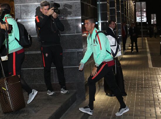 Portuguese national football team arrives at 2017 FIFA Confederations Cup