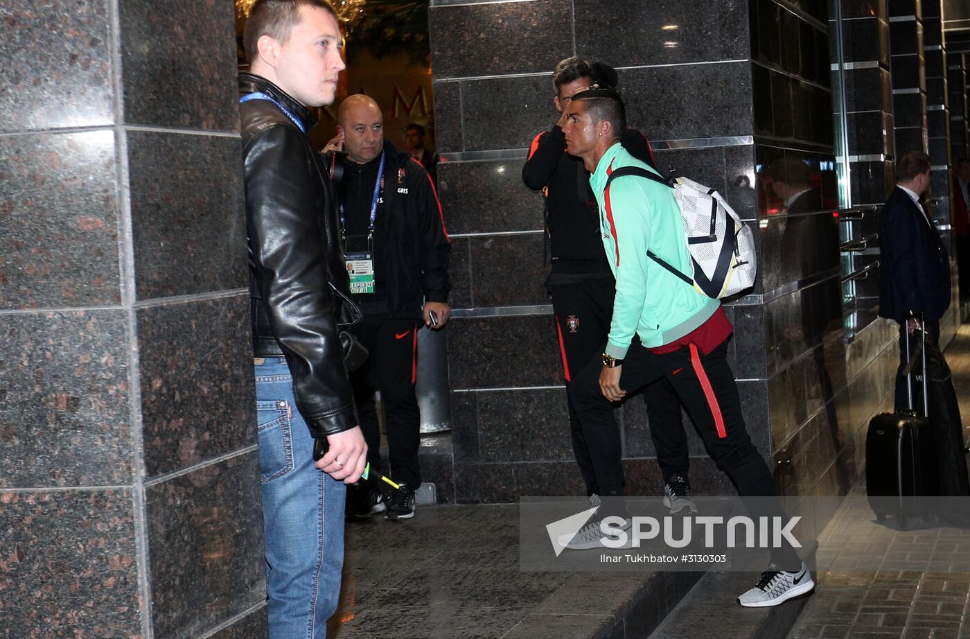 Portuguese national football team arrives at 2017 FIFA Confederations Cup