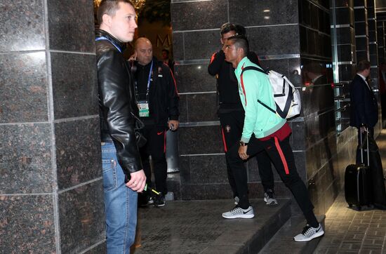 Portuguese national football team arrives at 2017 FIFA Confederations Cup