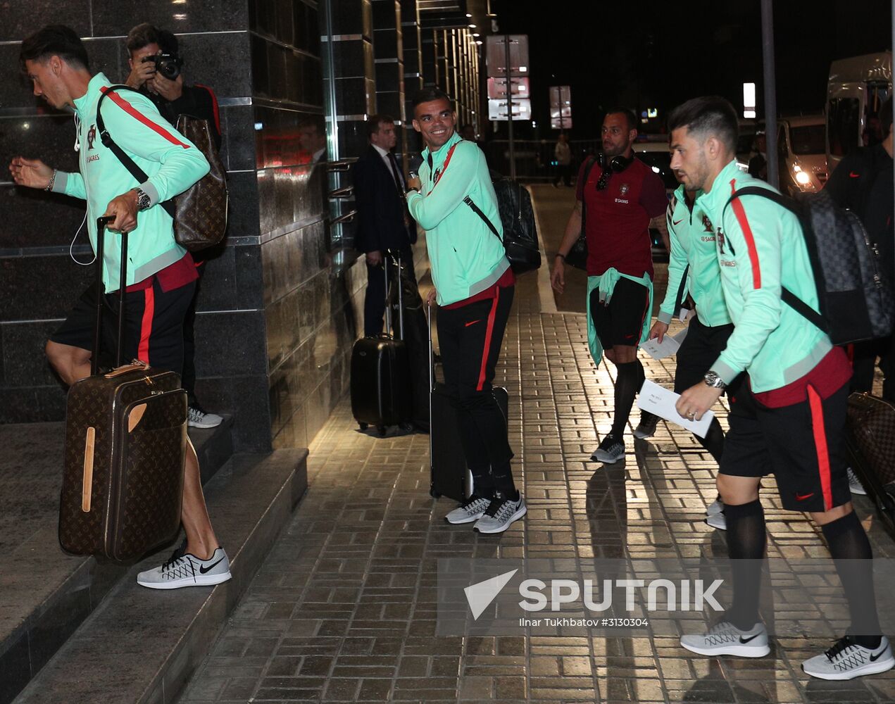 Portuguese national football team arrives at 2017 FIFA Confederations Cup