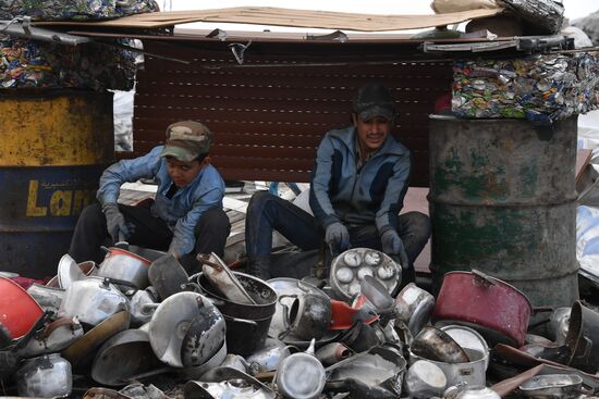 Private copper and aluminum processing plant in Homs suburbs