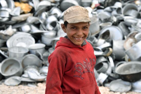 Private copper and aluminum processing plant in Homs suburbs