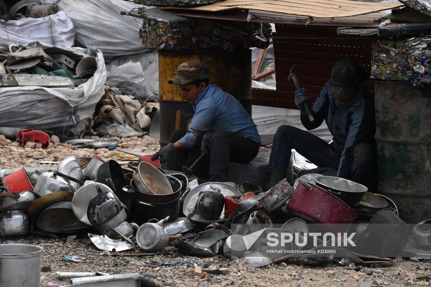 Private copper and aluminum processing plant in Homs suburbs