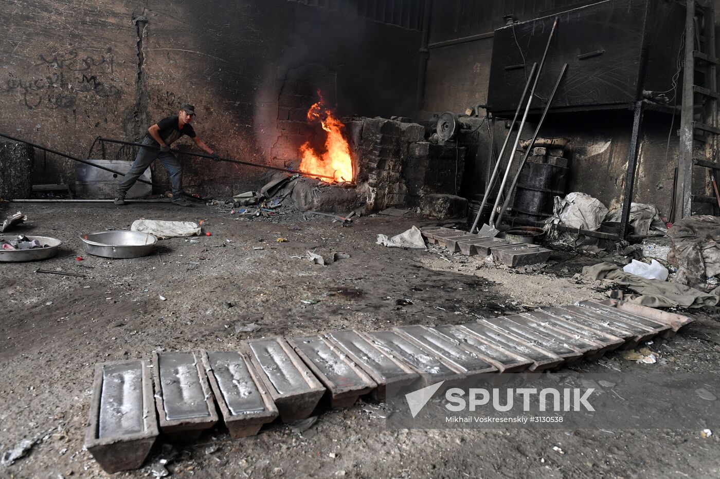 Private copper and aluminum processing plant in Homs suburbs