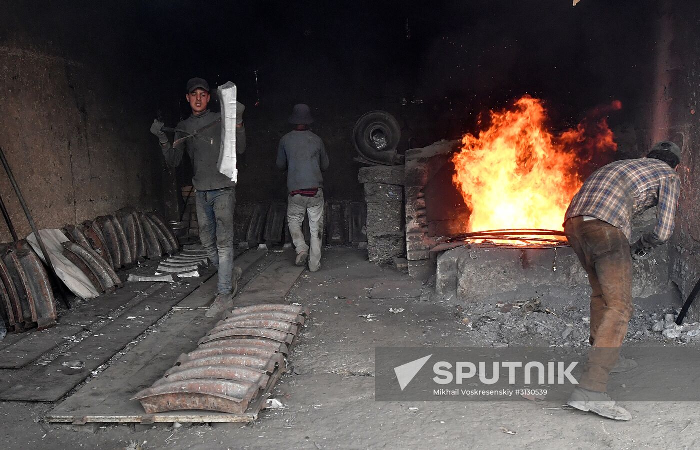Private copper and aluminum processing plant in Homs suburbs