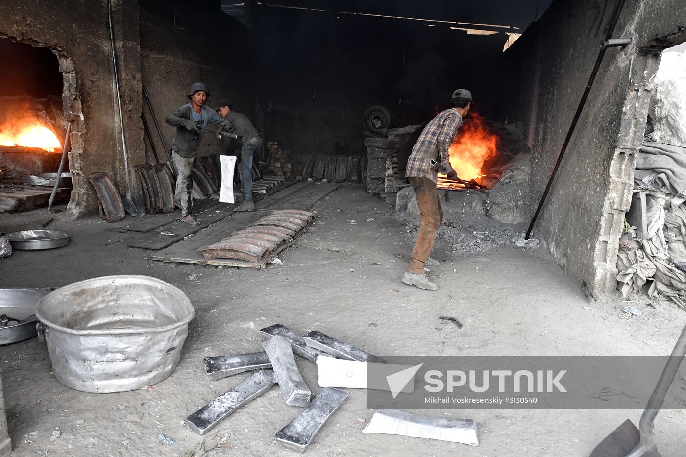 Private copper and aluminum processing plant in Homs suburbs