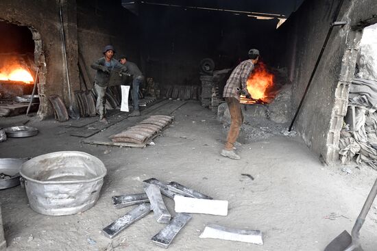 Private copper and aluminum processing plant in Homs suburbs