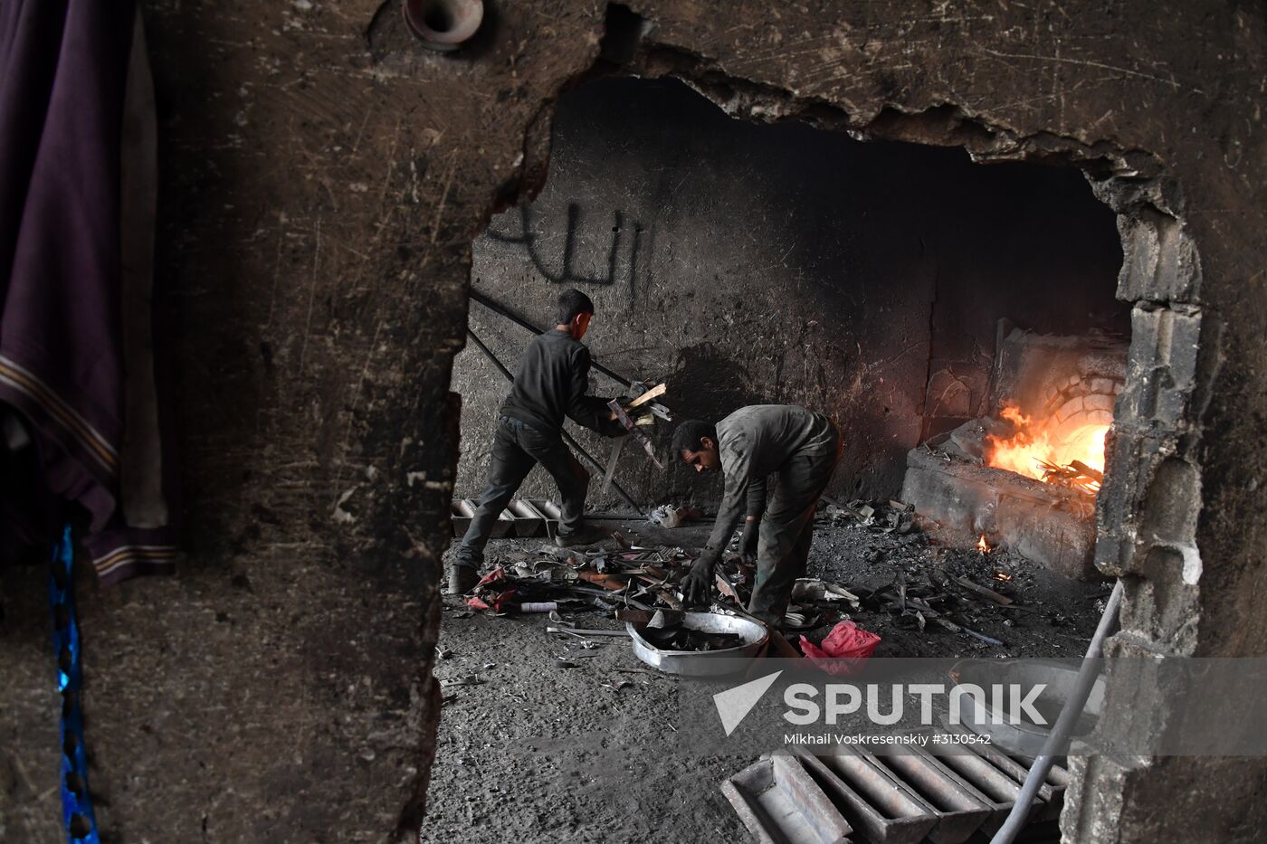 Private copper and aluminum processing plant in Homs suburbs