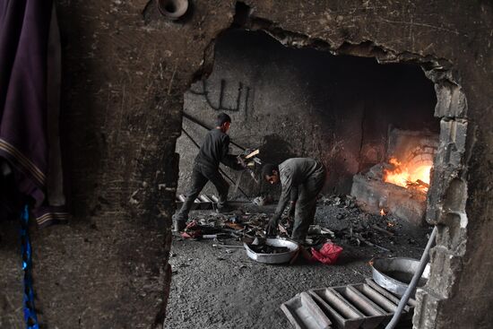 Private copper and aluminum processing plant in Homs suburbs