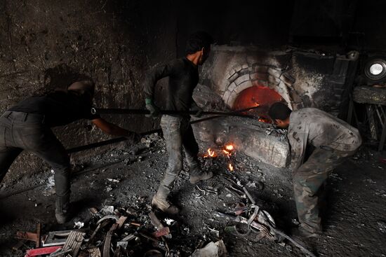 Private copper and aluminum processing plant in Homs suburbs