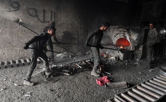 Private copper and aluminum processing plant in Homs suburbs