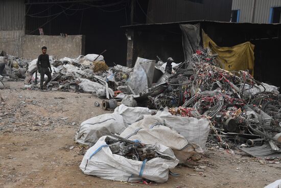 Private copper and aluminum processing plant in Homs suburbs