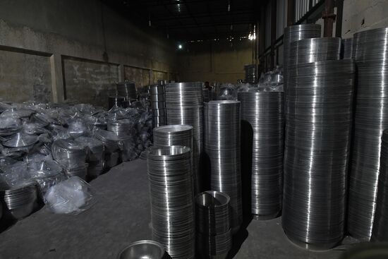 Private copper and aluminum processing plant in Homs suburbs