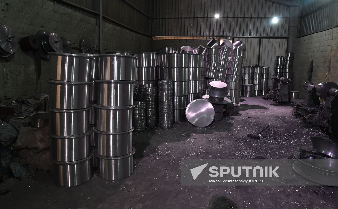 Private copper and aluminum processing plant in Homs suburbs
