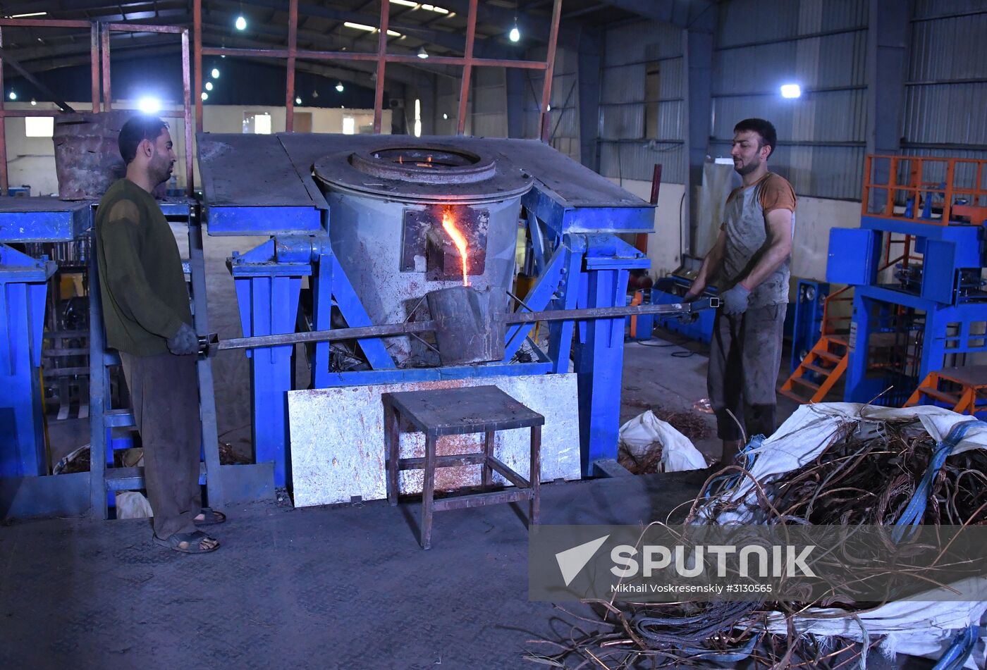 Private copper and aluminum processing plant in Homs suburbs