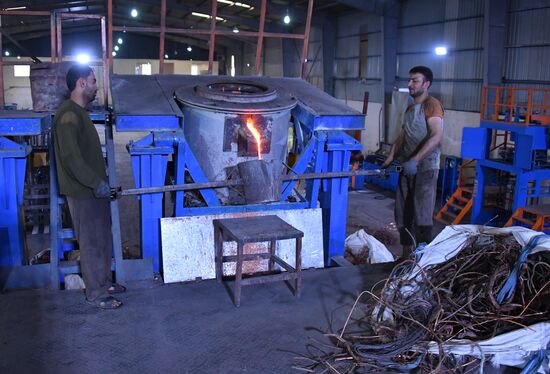 Private copper and aluminum processing plant in Homs suburbs