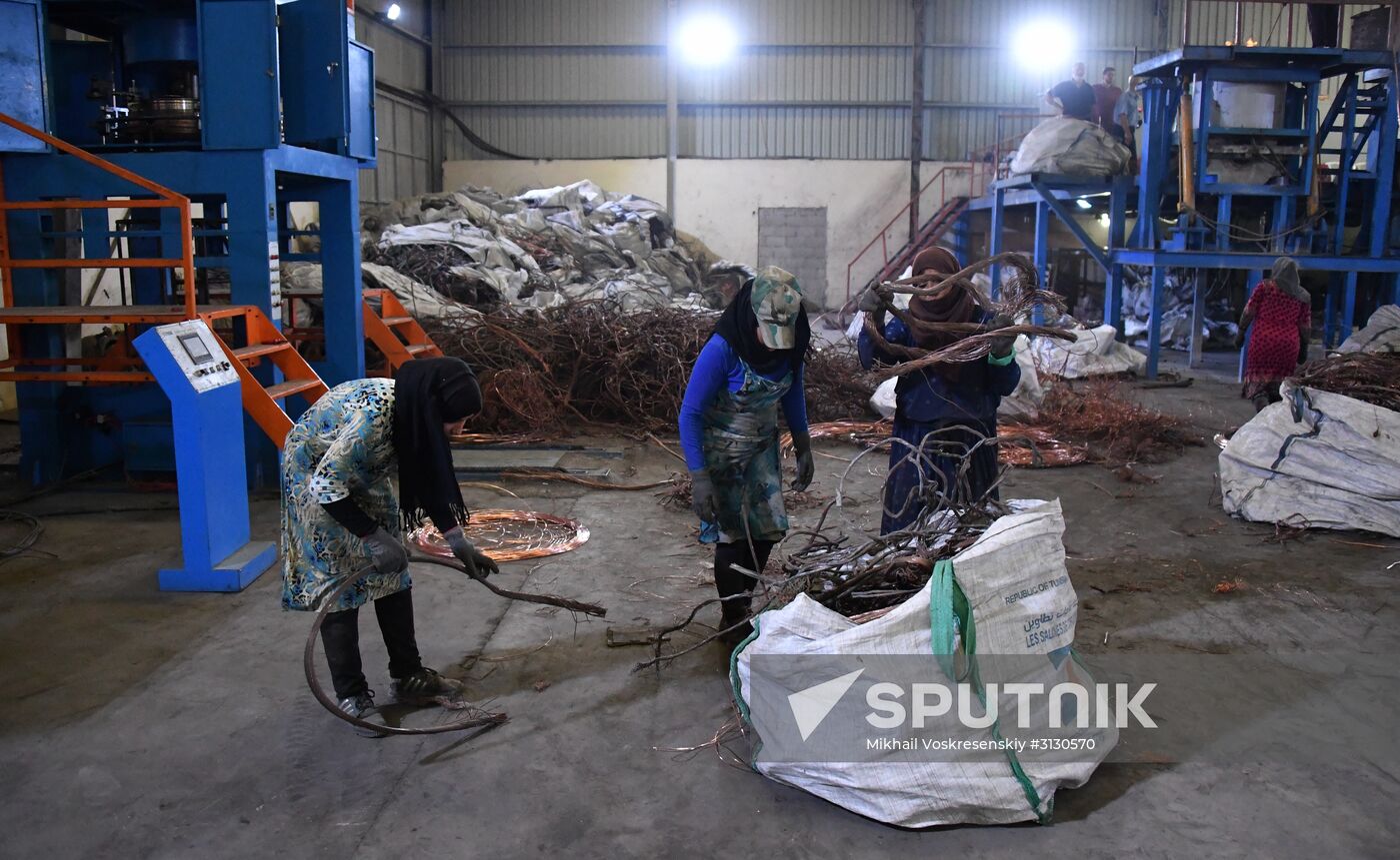 Private copper and aluminum processing plant in Homs suburbs