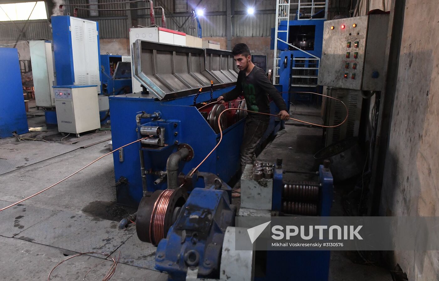 Private copper and aluminum processing plant in Homs suburbs