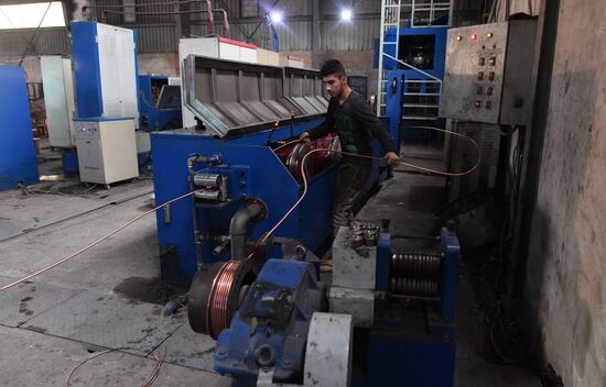 Private copper and aluminum processing plant in Homs suburbs