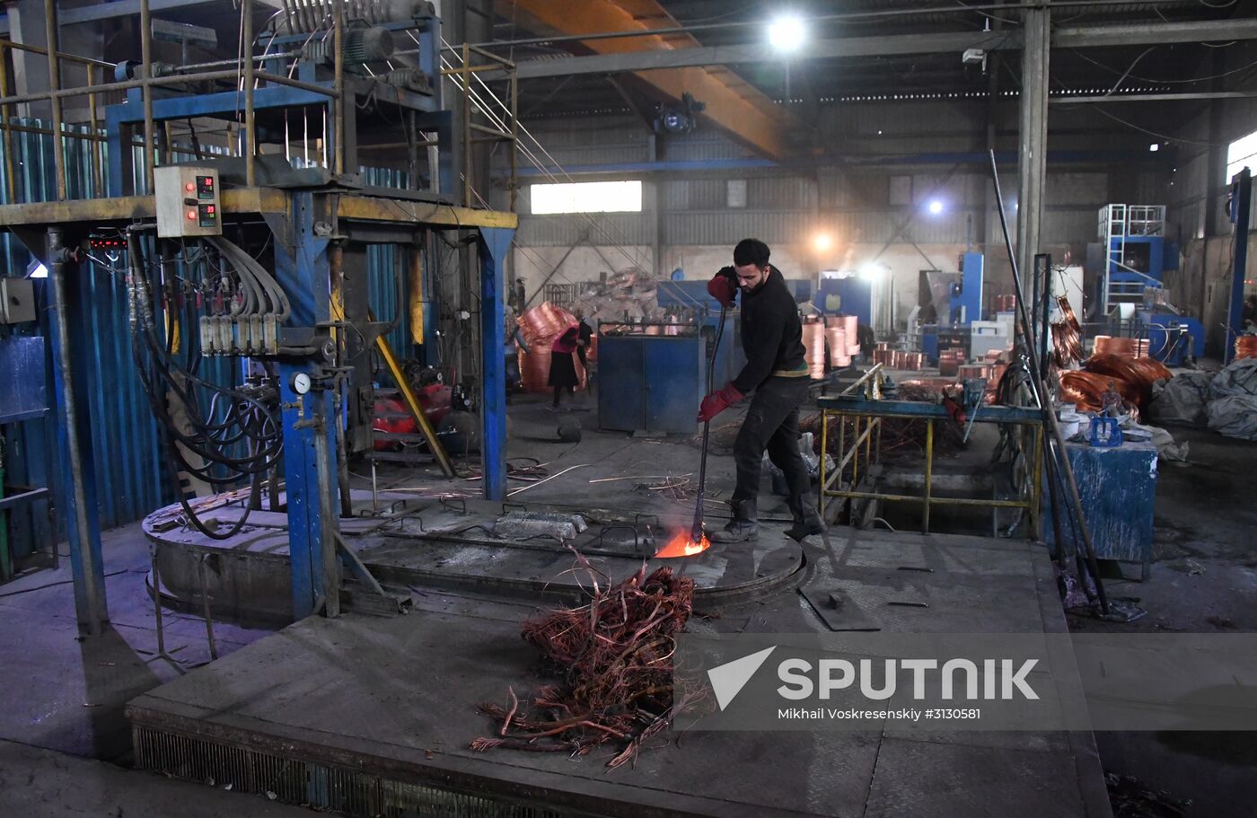 Private copper and aluminum processing plant in Homs suburbs