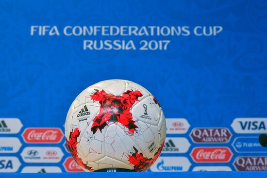 Football. 2017 Confederations Cup. News conference on Goal Decision System