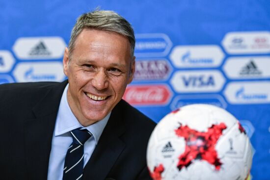 Football. 2017 Confederations Cup. News conference on Goal Decision System