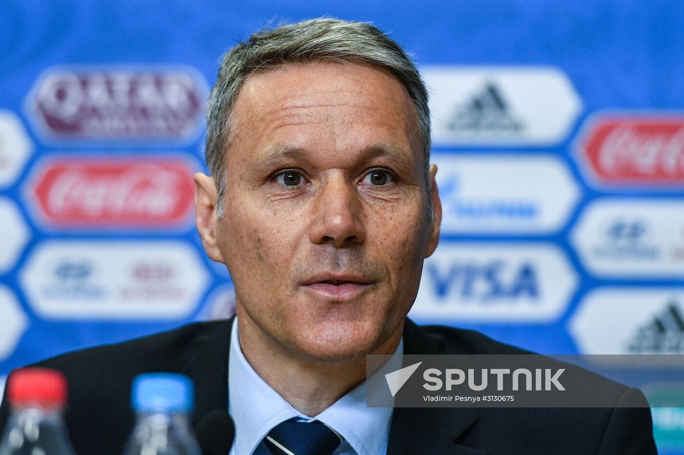 Football. 2017 Confederations Cup. News conference on Goal Decision System