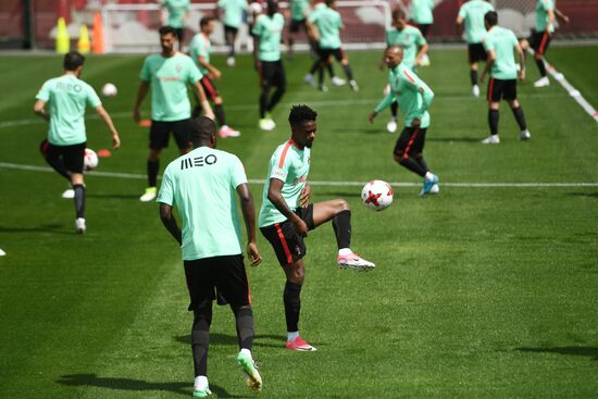 Football. 2017 Confederations Cup. Portugal team holds training session