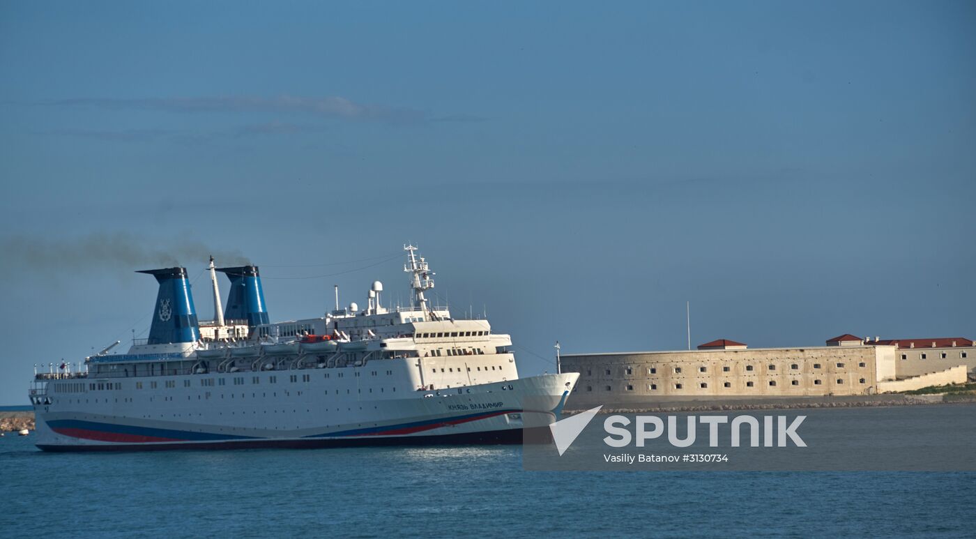 Grand Duke Wladimir cruise liner arrives to Sevastopol