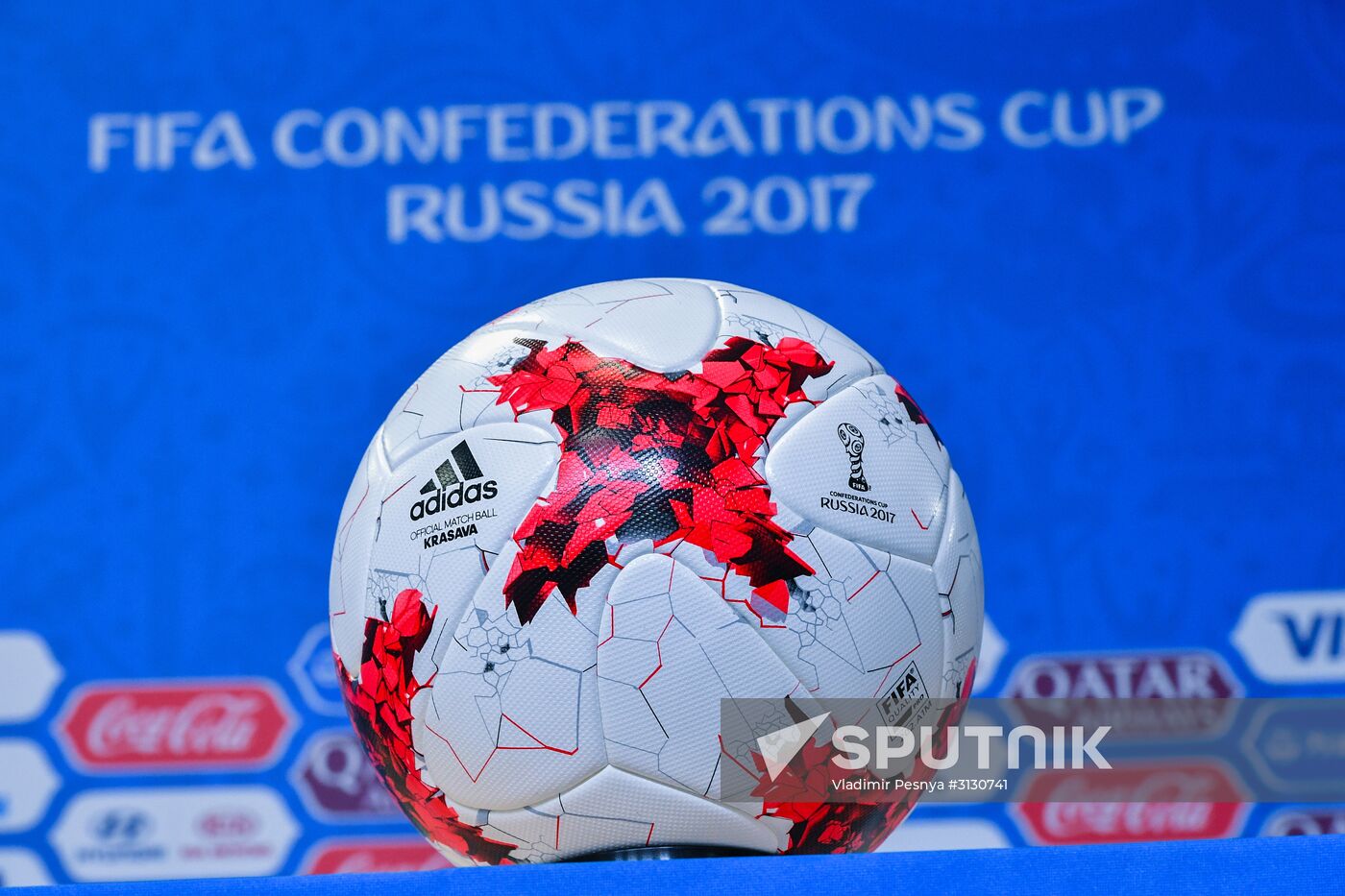 Football. 2017 Confederations Cup. News conference on Goal Decision System