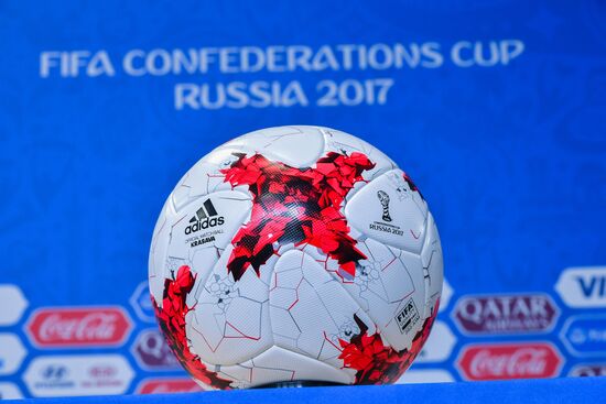 Football. 2017 Confederations Cup. News conference on Goal Decision System