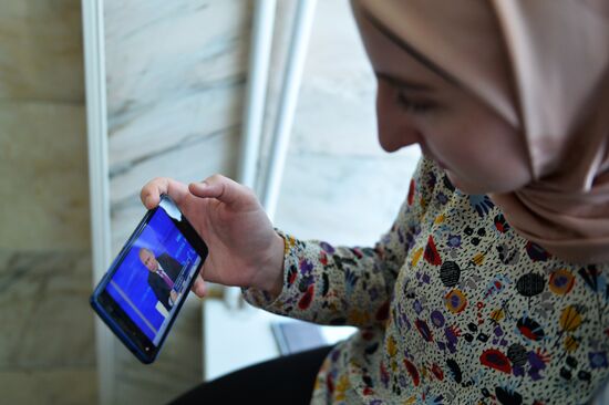 Live broadcast of Direct Line with Vladimir Putin