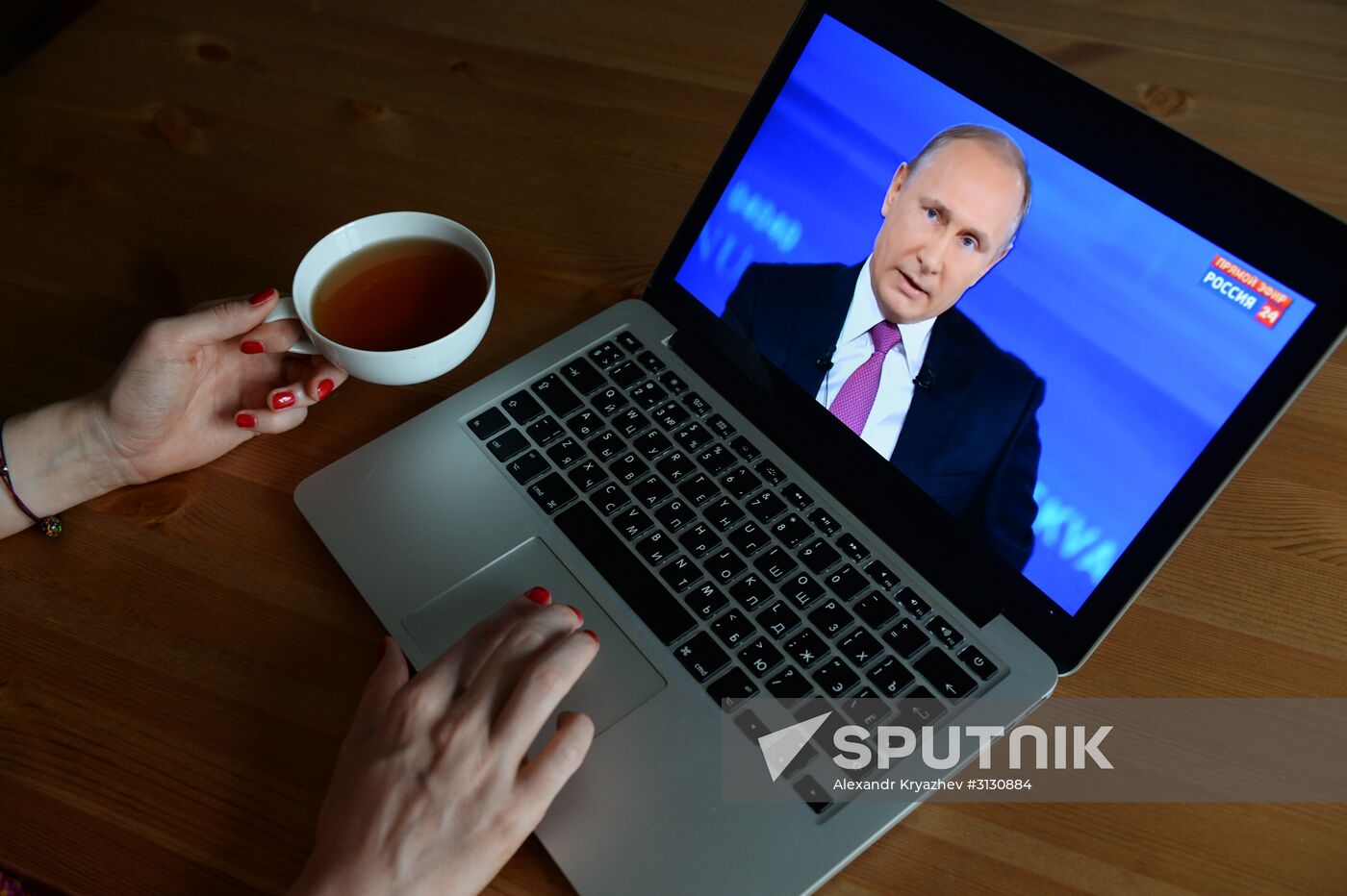 Live broadcast of Direct Line with Vladimir Putin