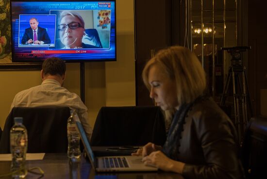 Live broadcast of Direct Line with Vladimir Putin