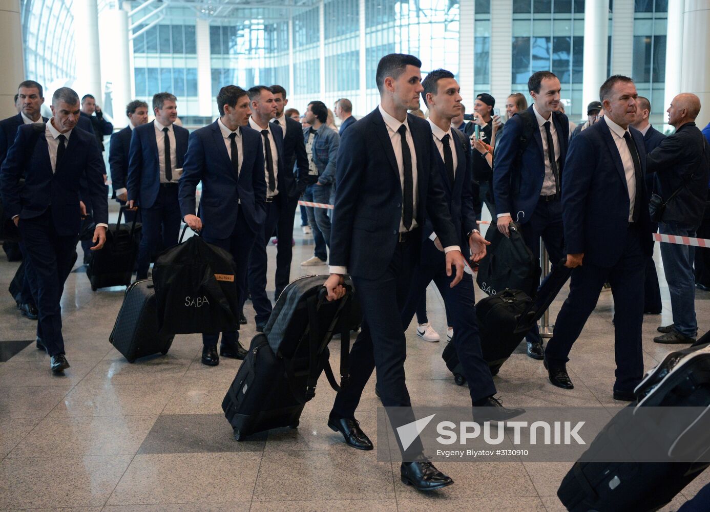 Australia’s national team arrives at the 2017 FIFA Confederations Cup