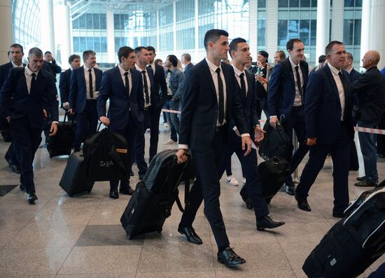 Australia’s national team arrives at the 2017 FIFA Confederations Cup