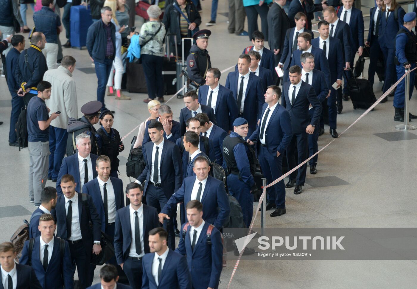 Australia’s national team arrives at the 2017 FIFA Confederations Cup