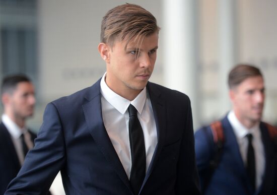 Australia’s national team arrives at the 2017 FIFA Confederations Cup