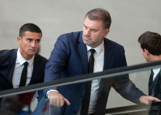 Australia’s national team arrives at the 2017 FIFA Confederations Cup