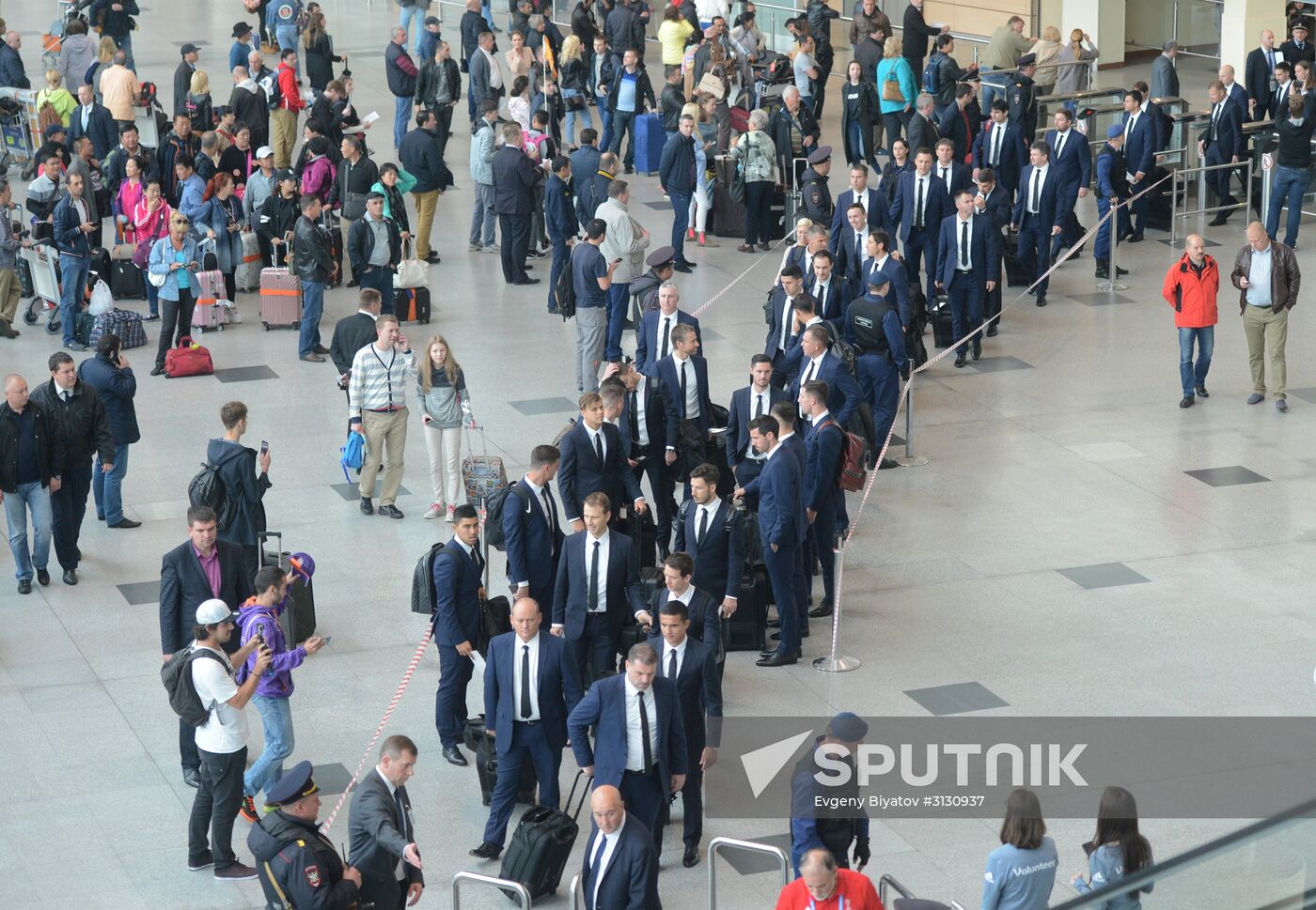 Australia’s national team arrives at the 2017 FIFA Confederations Cup