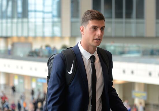 Australia’s national team arrives at the 2017 FIFA Confederations Cup