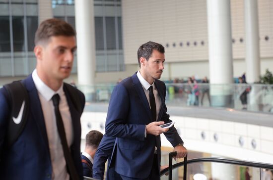 Australia’s national team arrives at the 2017 FIFA Confederations Cup