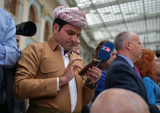 Russian President Vladimir Putin answers journalists' questions