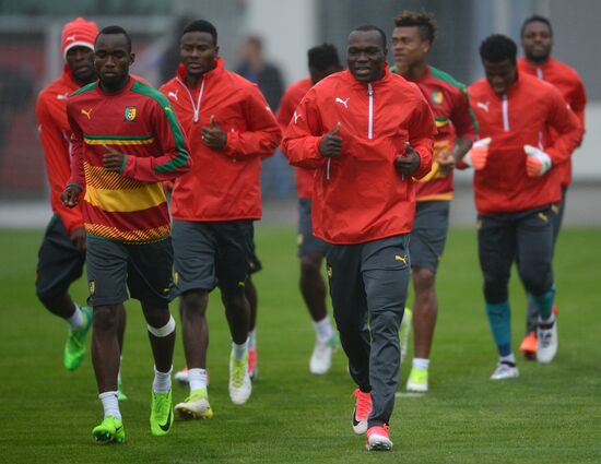 Football. 2017 FIFA Confederations Cup. Training session of Cameroon’s national team