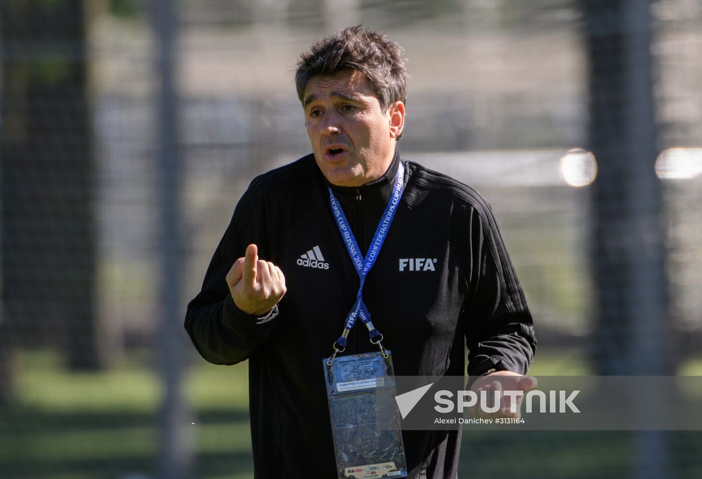 Football. 2017 FIFA Confederations Cup. Training session of referees