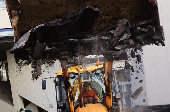 Replacing asphalt surfaces in Moscow