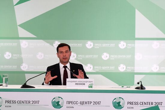 Football. 2017 FIFA Confederations Cup opening press conference